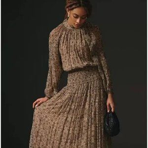 Let Me Be Smocked Mock Neck Dress